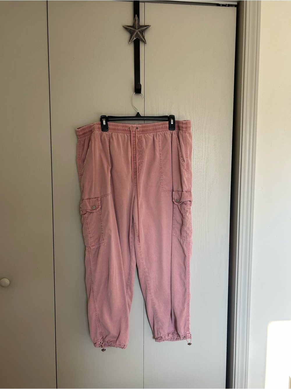 Time and Tru Pink Cargo Jogger Pants